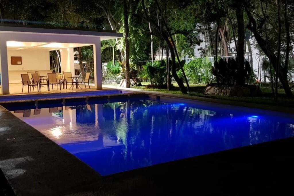 La Casa Del Arbol -4Bed 3 Bath Villa Puerto Morelos Bagian luar foto